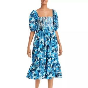 RHODE Eloise Printed Puff Sleeve Dress NWT size Small